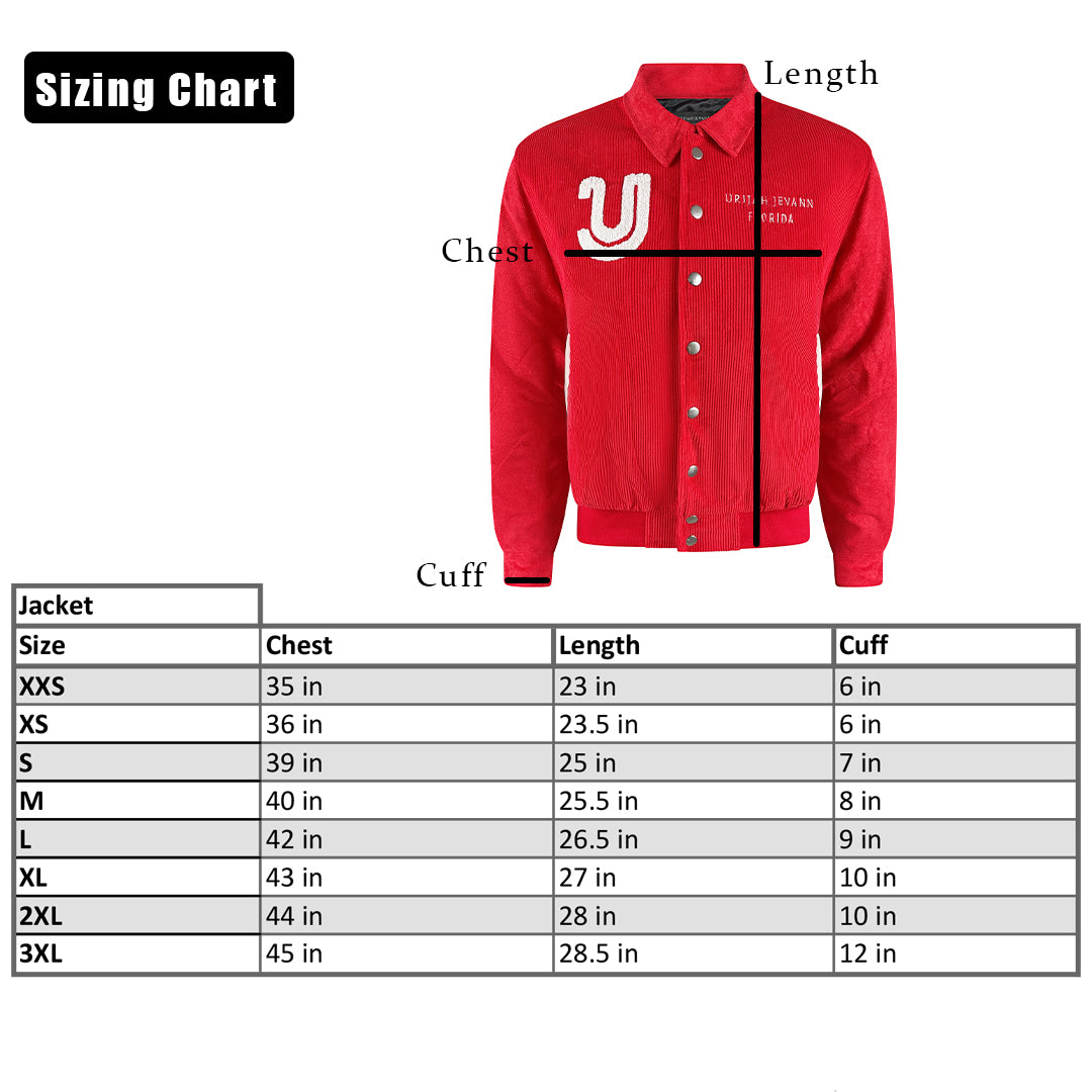 Varsity Jacket Sizing Chart